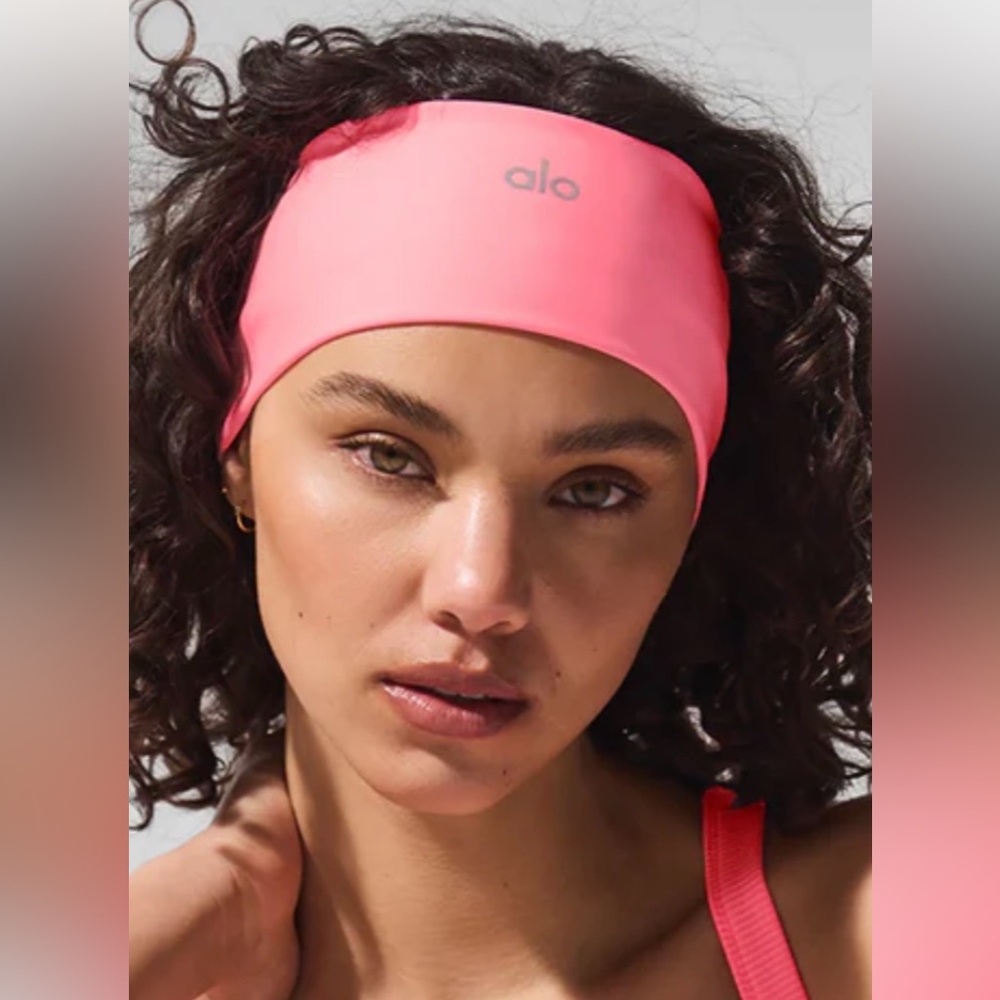 ALO Yoga “Authentic” Airlift Headband Neon Bubble Gum..Color Almost sold out.